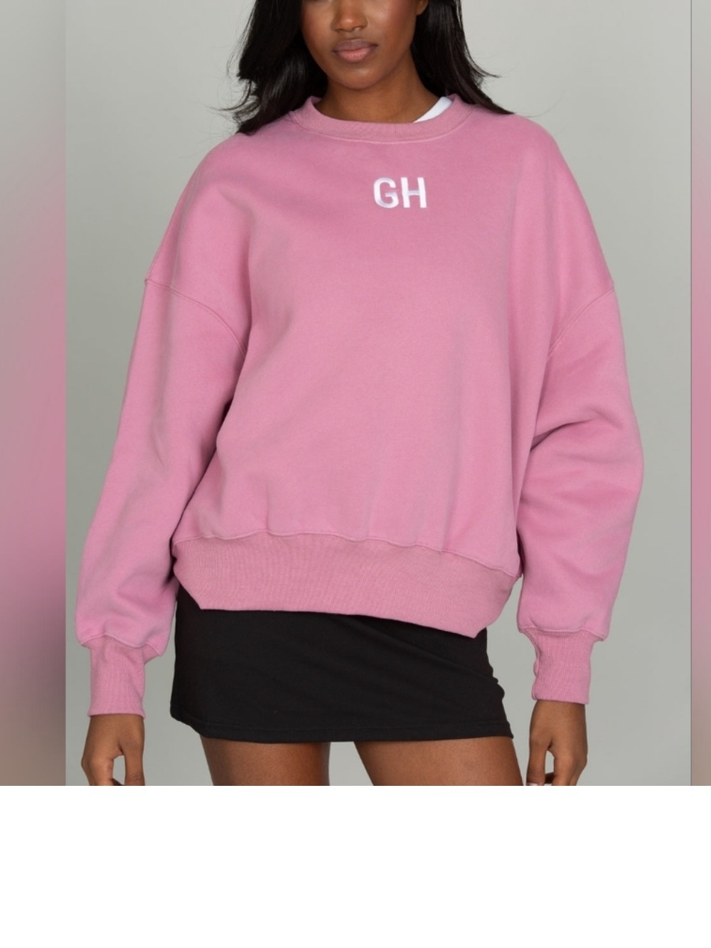 Goldhinge Pale Berry GH Embroidered Sweatshirt small